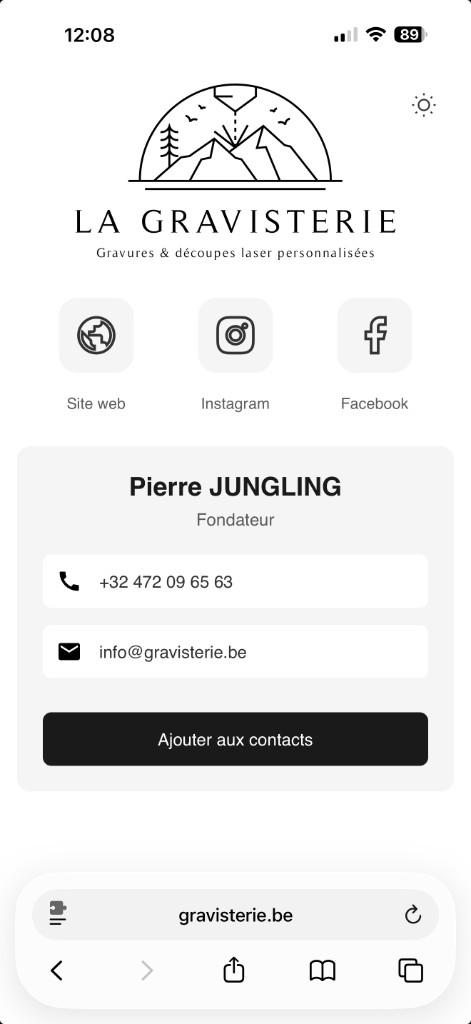 Drop page Gravitag - troisième vue